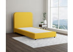 Senfgelb 5569 Tia - 20cm Box,100cm Kopfteil, 6cm Füße - Boxspringbett ohne Matratze