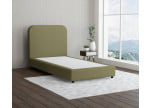 Grüngelb 9636 Tia - 20cm Box,100cm Kopfteil, 6cm Füße - Boxspringbett ohne Matratze