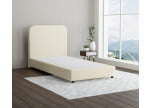 Ecru 135-135 Woolyun - 20cm Box,100cm Kopfteil, 6cm Füße - Boxspringbett ohne Matratze