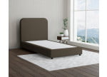 Taupe 18-72 Woolyun - 20cm Box,100cm Kopfteil, 6cm Füße - Boxspringbett ohne Matratze
