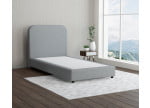 Grau 24-24 Woolyun - 20cm Box,100cm Kopfteil, 6cm Füße - Boxspringbett ohne Matratze
