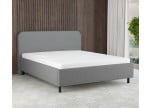 Hellgrau 5246 Tia - 30cm Rahmen,100cm Kopfteil, 12cm Füße - Polsterbett 200x200 cm