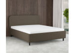 Taupe 18-72 Woolyun - 30cm Rahmen,100cm Kopfteil, 12cm Füße - Polsterbett 200x200 cm