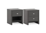 Optional: Nachttisch mit 1 Schublade oder 2 Schubladen (B47, H55, T42cm)