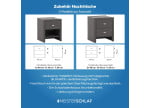 Optional: Nachttisch mit 1 Schublade oder 2 Schubladen (B47, H55, T42 cm)