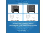 Optional: Nachttisch mit 1 Schublade oder 2 Schubladen (B47, H55, T42 cm)