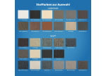 27 Farben zur Auswahl - Stoff und Lederlook
