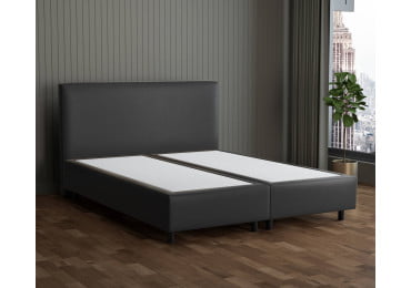 Doluna Premium Boxspringbett Perris 200x200 Cm Anthrazit H2 – Mit Tonnen-Taschenfederkern & Topper