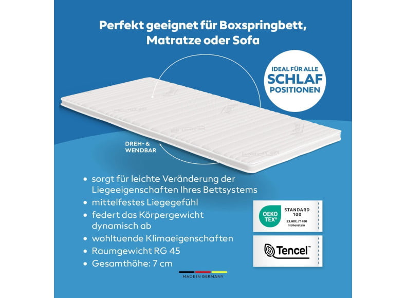 Premium-Topper mit Raumgewicht RG 45