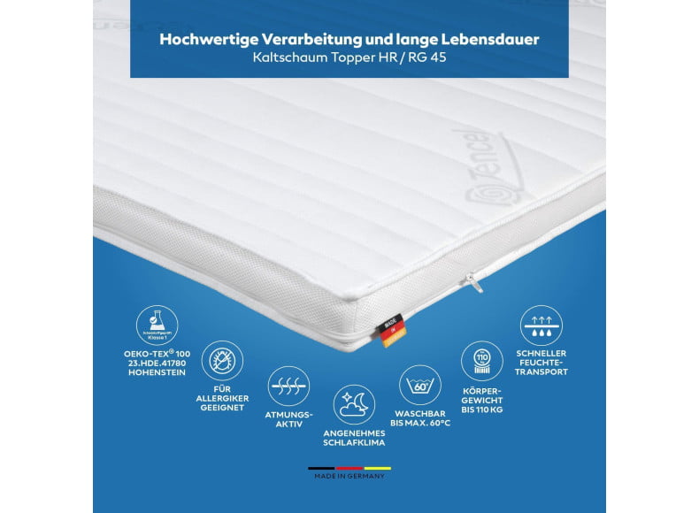 Atmungsaktiv und für Allergiker geeignet