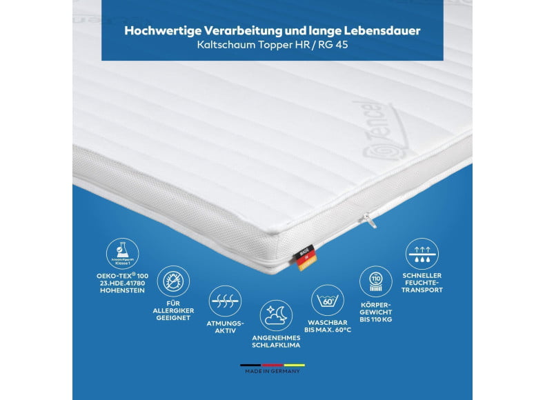 Atmungsaktiv und für Allergiker geeignet