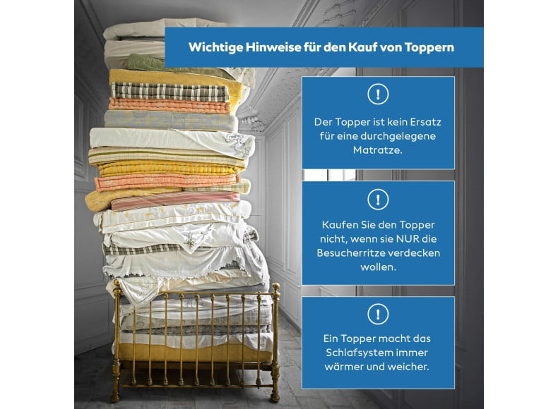 Hinweise vor dem Kauf von Matratzenauflagen