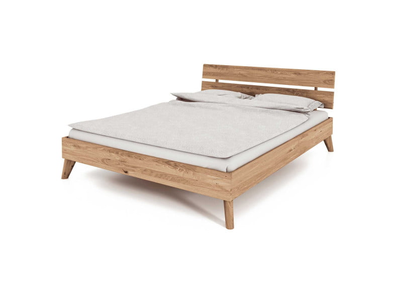 2412 Wildeiche hell geölt - Massivholzbett