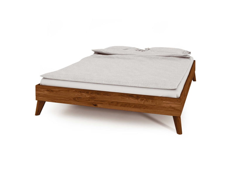 2422 Wildeiche mokka geölt - Massivholzbett