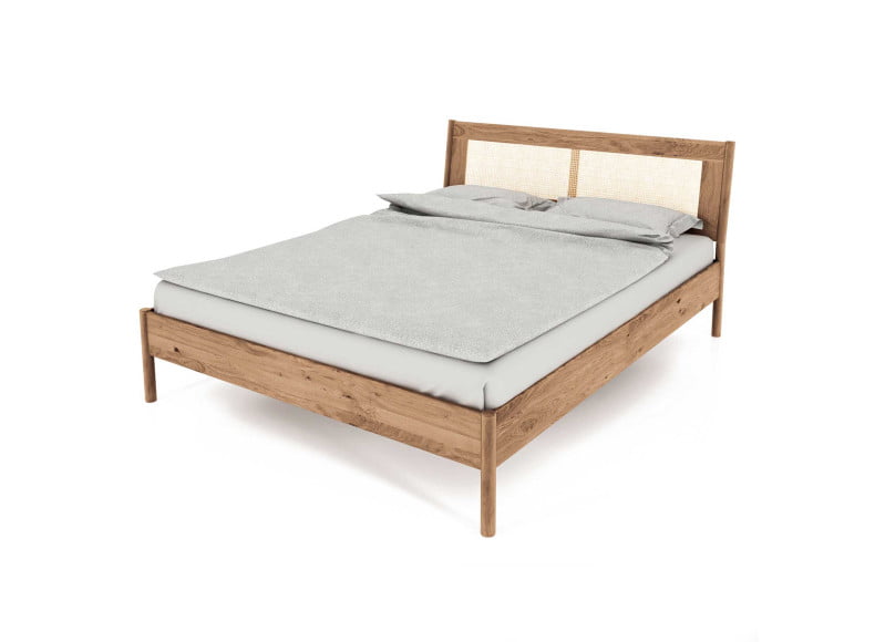 3002 Wildeiche hell geölt - Massivholzbett