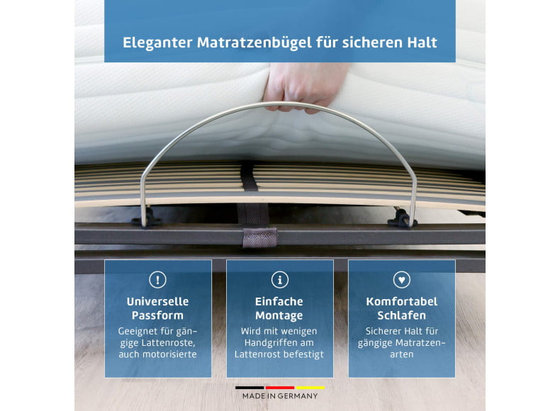 Eleganter Matratzenbügel für sicheren Halt der Matratze