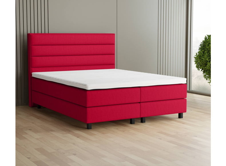 Rot 5579 Tia - 20cm Box, 120cm Kopfteil, 12cm Füße quadratisch