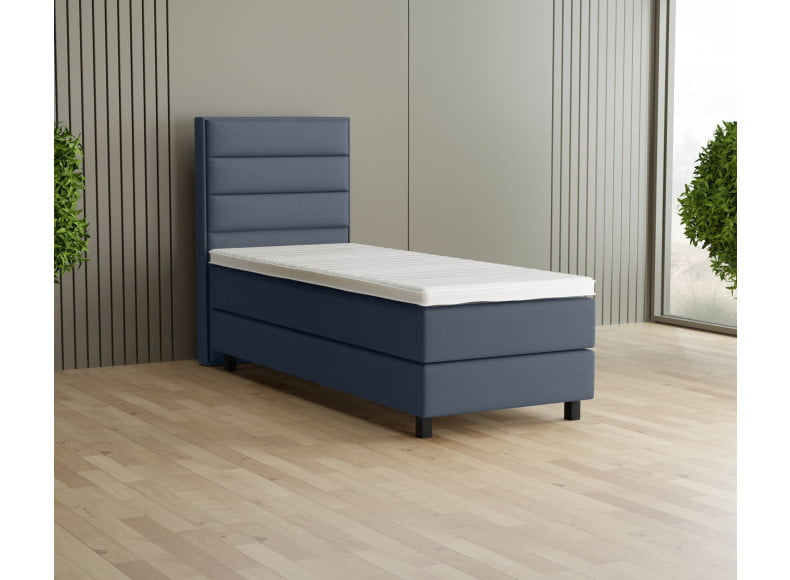 Dunkelgrau 5311 Loto - 20cm Box, 120cm Kopfteil, 12cm Füße quadratisch