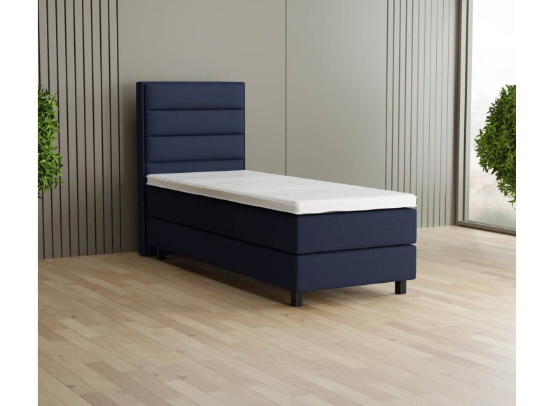 Marineblau 3920 Tia - 20cm Box, 120cm Kopfteil, 12cm Füße quadratisch