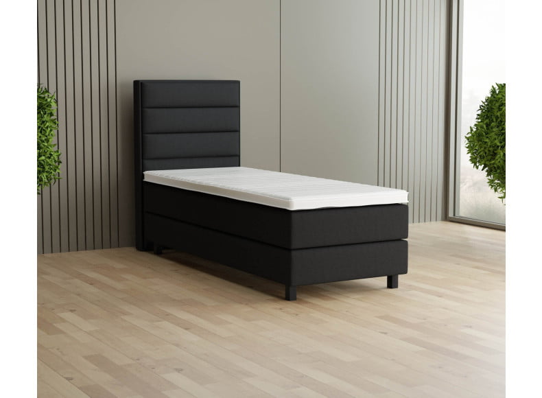 Schwarz 7006 Tia - 20cm Box, 120cm Kopfteil, 12cm Füße quadratisch