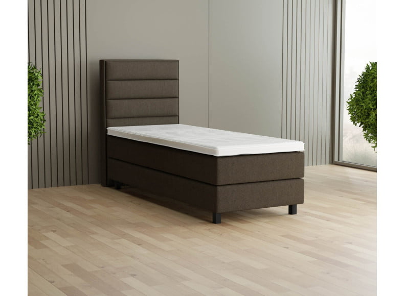 Taupe 18-72 Woolyun - 20cm Box, 120cm Kopfteil, 12cm Füße quadratisch