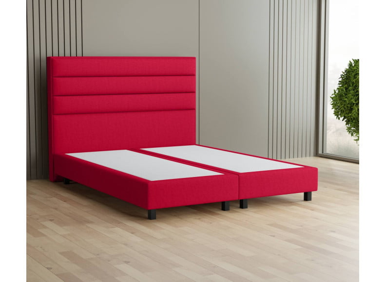 Rot 5579 Tia - 20cm Box, 120cm Kopfteil, 12cm Füße quadratisch