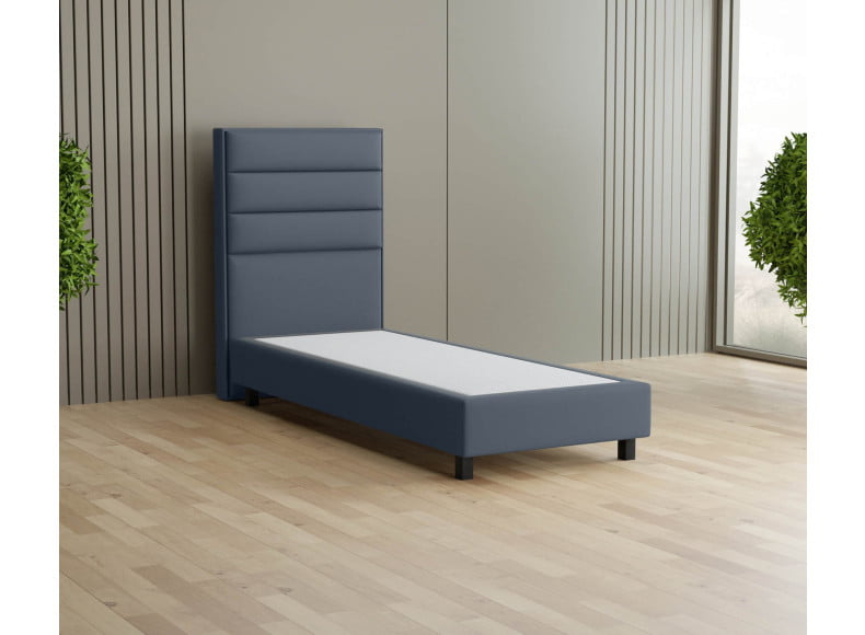 Dunkelgrau 5311 Loto - 20cm Box, 120cm Kopfteil, 12cm Füße quadratisch