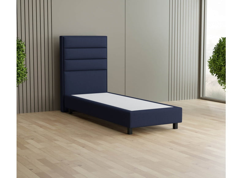 Marineblau 3920 Tia - 20cm Box, 120cm Kopfteil, 12cm Füße quadratisch