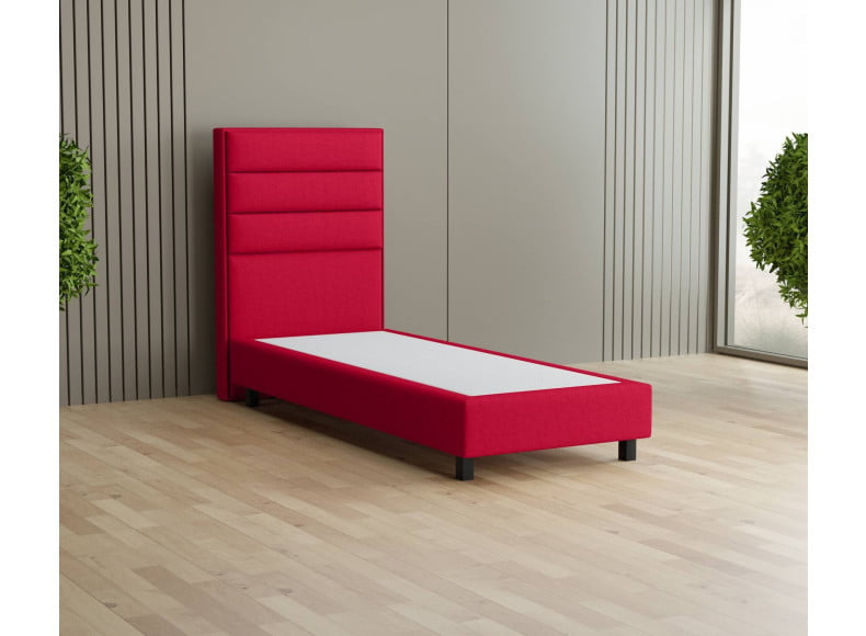 Rot 5579 Tia - 20cm Box, 120cm Kopfteil, 12cm Füße quadratisch