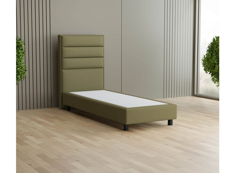 Grüngelb 9636 Tia - 20cm Box, 120cm Kopfteil, 12cm Füße quadratisch