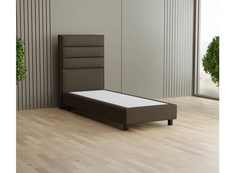 Taupe 18-72 Woolyun - 20cm Box, 120cm Kopfteil, 12cm Füße quadratisch