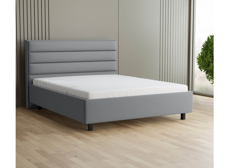 Hellgrau 5434 Loto - 30cm Rahmen, 110cm Kopfteil, 12cm Füße