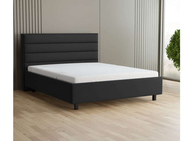 Schwarz 7006 Loto - 30cm Rahmen, 110cm Kopfteil, 12cm Füße