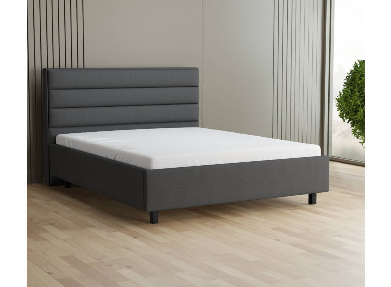 Dunkelgrau 5711 Tia - 30cm Rahmen, 110cm Kopfteil, 12cm Füße