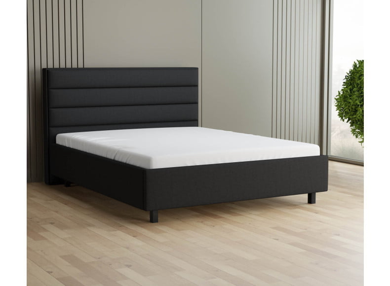 Schwarz 7006 Tia - 30cm Rahmen, 110cm Kopfteil, 12cm Füße