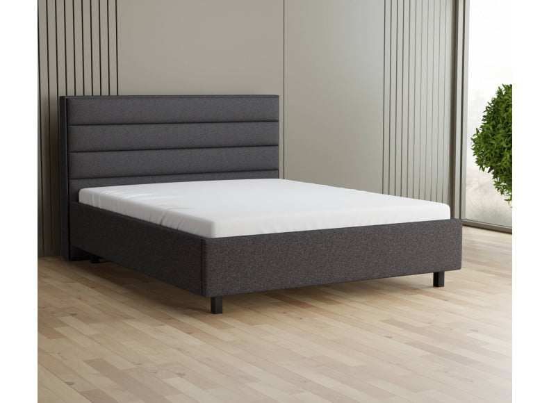 Anthrazit 09-24 Woolyun - 30cm Rahmen, 110cm Kopfteil, 12cm Füße