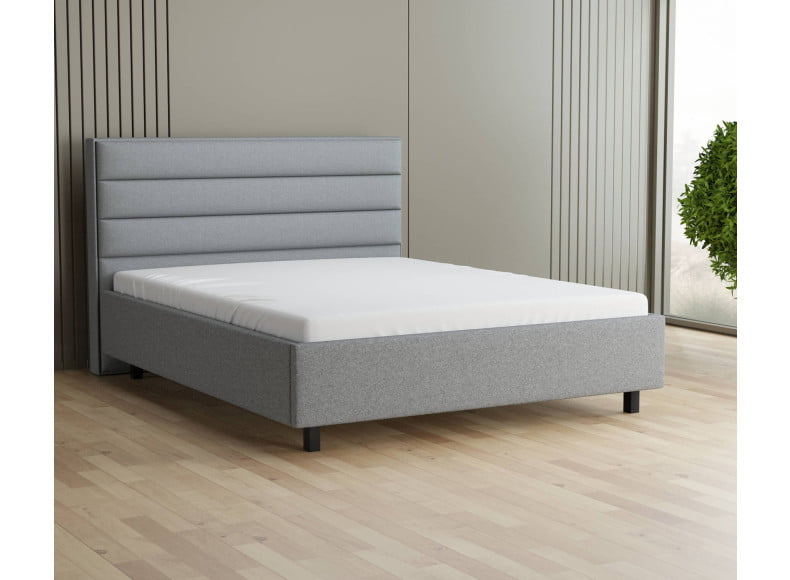 Grau 24-24 Woolyun - 30cm Rahmen, 110cm Kopfteil, 12cm Füße