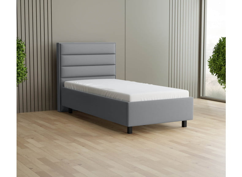 Hellgrau 5434 Loto - 30cm Rahmen, 110cm Kopfteil, 12cm Füße