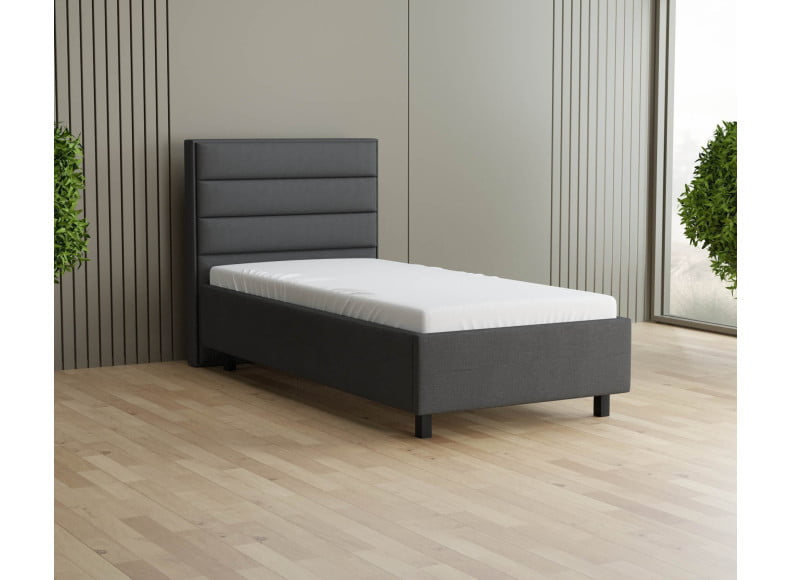 Dunkelgrau 5711 Tia - 30cm Rahmen, 110cm Kopfteil, 12cm Füße