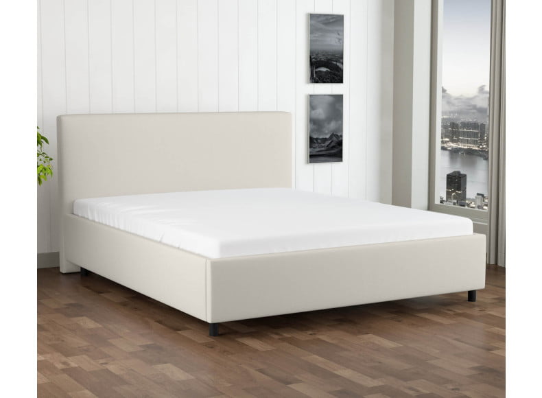 Cremeweiß 3906 Tia - 30cm Rahmen,100cm Kopfteil, 12cm Füße