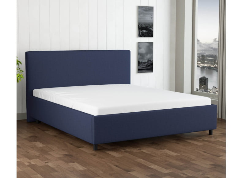 Marineblau 3920 Tia - 30cm Rahmen,100cm Kopfteil, 12cm Füße