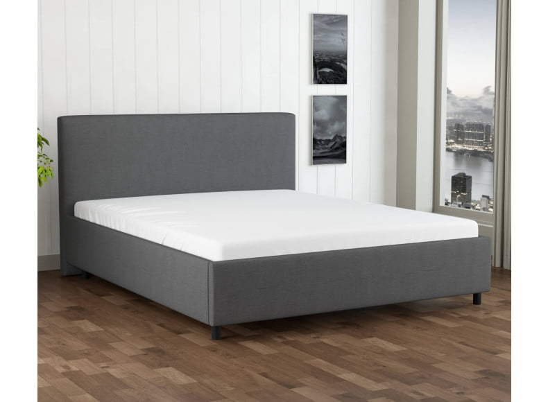Dunkelgrau 5711 Tia - 30cm Rahmen,100cm Kopfteil, 12cm Füße