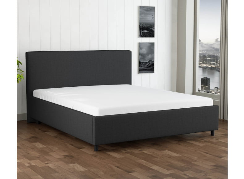 Schwarz 7006 Tia - 30cm Rahmen,100cm Kopfteil, 12cm Füße