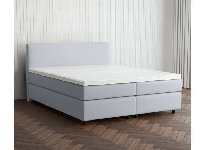 Hellgrau 5434 Loto - 30cm Box,100cm Kopfteil, 6cm Füße