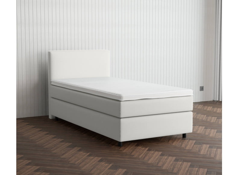 Weiss 5285 Loto - 30cm Box,100cm Kopfteil, 6cm Füße - Boxspringbett 130x200