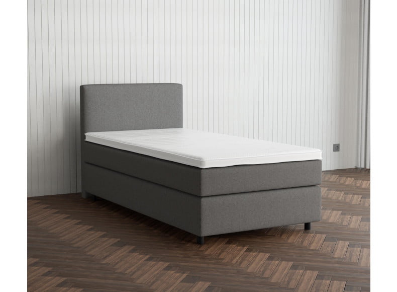 Nerz 38-38 Woolyun - 30cm Box,100cm Kopfteil, 6cm Füße - Boxspringbett 130x200