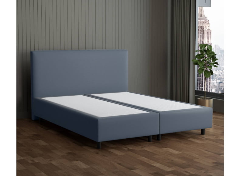 Dunkelgrau 5311 Loto - 30cm Box,100cm Kopfteil, 12cm Füße - Boxspringbett ohne Matratze 300x220
