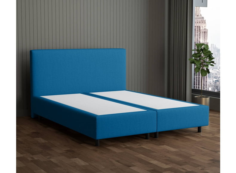 Petrol 9324 Tia - 30cm Box, 100cm Kopfteil, 12cm Füße - Boxspringbett ohne Matratze 160x200