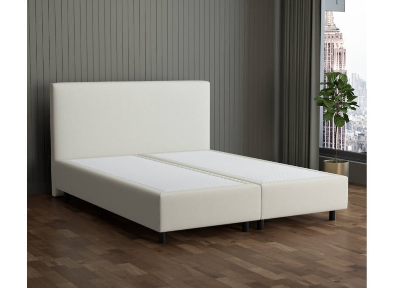 Stein 35-135 Woolyun - 30cm Box,100cm Kopfteil, 12cm Füße - Boxspringbett ohne Matratze 300x220