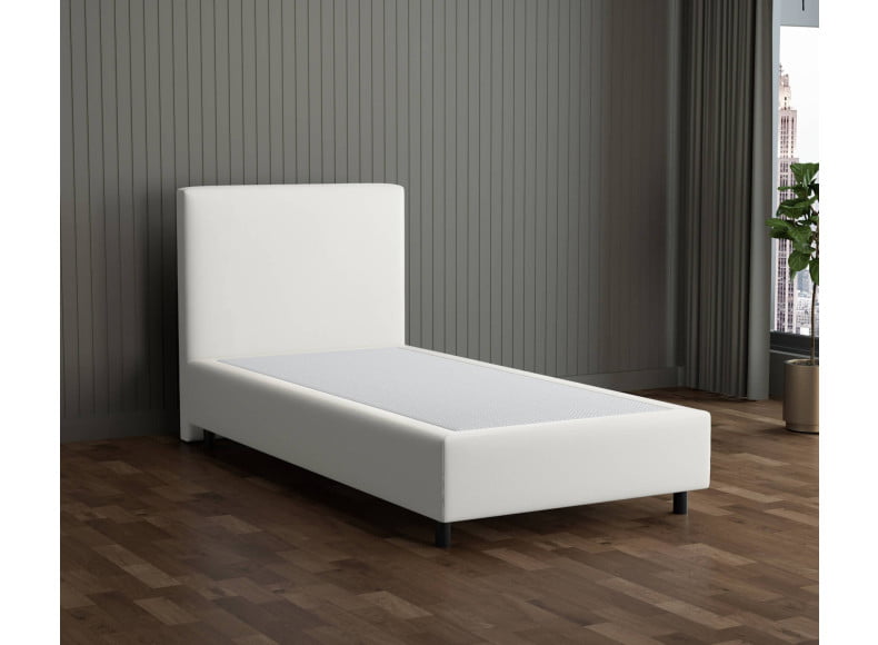 Weiss 5285 Loto - 30cm Box,100cm Kopfteil, 12cm Füße - Boxspringbett ohne Matratze 100x200